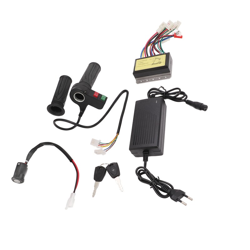 24V Brushless Motor Speed Controller Kit with Throttle Grip for