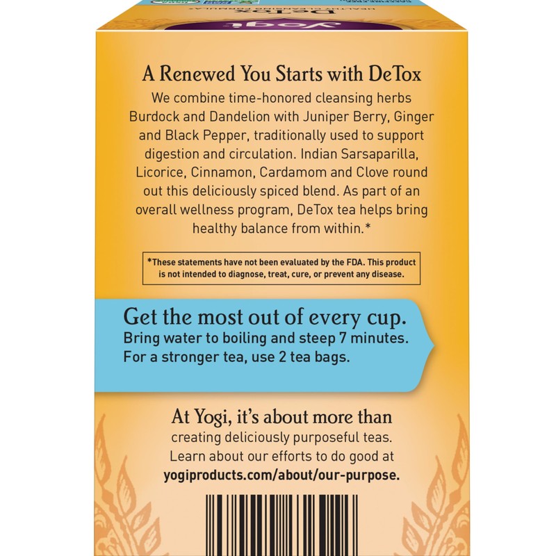 Yogi Tea DeTox Tea - 16 Tea Bags per Pack