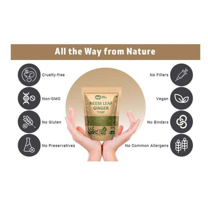 Neem Leaves Tea with Ginger 8 oz, Boost Immunity, Aid