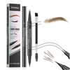 JIAYUTONG 2 Prong Tip Microblading Eyebrow Pen With Brush- 2-in-1