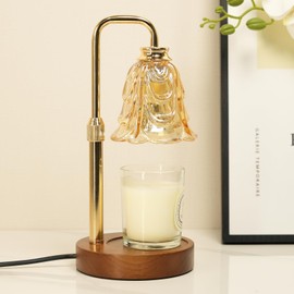 SupBri Tulip Candle Warmer Lamp, Adjustable Height, Dimmable Candle Warmer with Timer, Mom Womens Gifts for Birthday, Unique Home Decor Aesthetic (Gold)