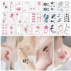 UMCHU 60 Sheets Tattoo Stickers for Women, Watercolour Butterfly Flower