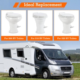 SADIFOKPLY RV Toilet Seal with 3 Inch Socket Floor Flange Kit for 300/310/320 RV Toilets, Replaces 385345892 RV Floor Flange, 385311658 Flush Seal and 385311652 Base Seal, 3 in 1 Combo Kit