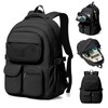 Cypak Black Backpack for School Teens Boys Girls, Large Capacity