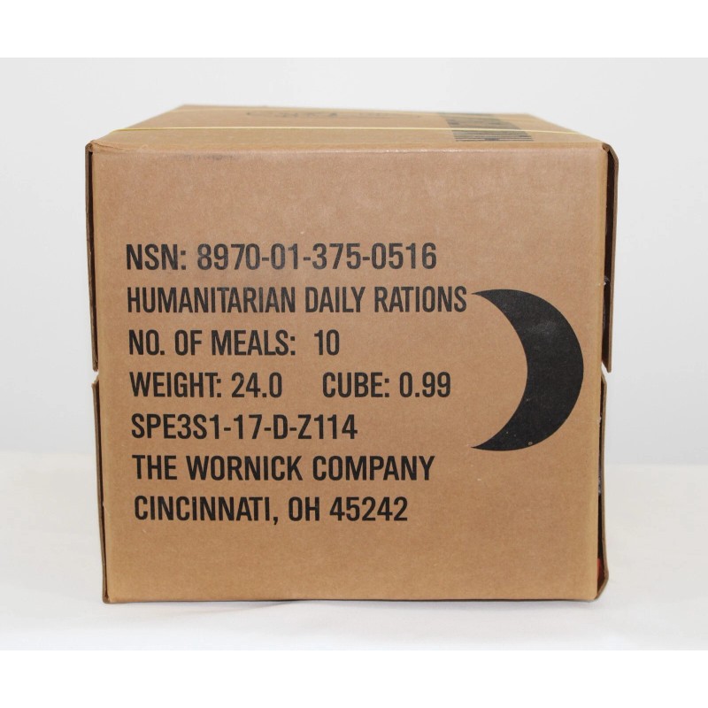 Sopakco/Wornick MRE Meal Cases - HUMANITARIAN DAILY RATION - RANDOM