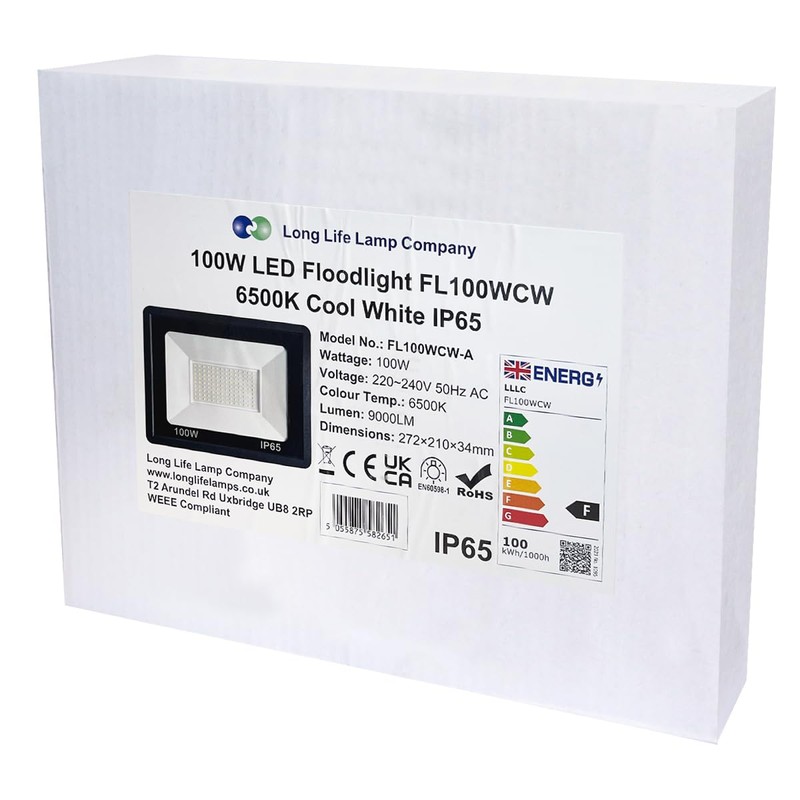 Long Life Lamp Company 100w Flood Light LED Cool White