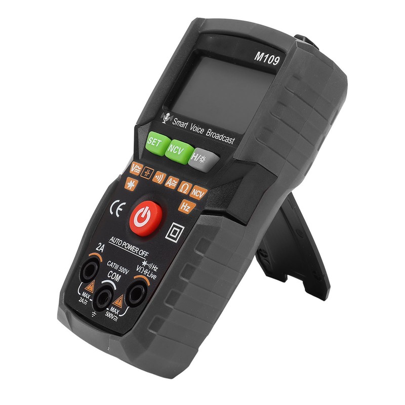 Digital Multimeter English Voice Broadcast Flashlight Backlit Screen Automatic Portable