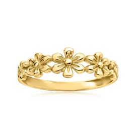 Ross-Simons 10kt Yellow Gold Multi-Flower Ring. Size 9