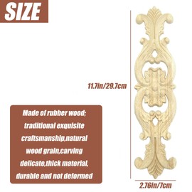 Hezhou Pack of 2 Wooden Ornaments for Furniture Ornaments for Furniture Wooden Ornaments Wooden Ornaments for Furniture Can be Attached to Walls, Doors, Cabinets, Windows, Mirrors and Fireplaces
