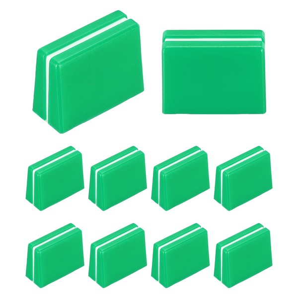 sourcing map Universal Fader Knobs, Green White Mixer Fader Caps