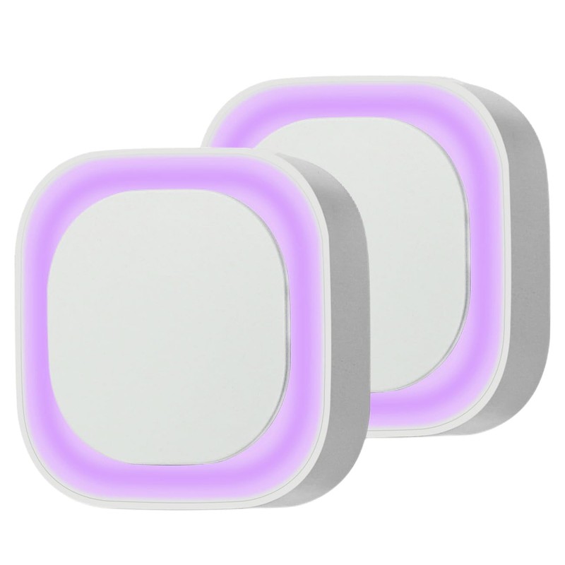 YUNLEX 2 Pack Plug in Dimmable Night Light, Square Nightlight,