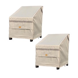 Garden Balsam Patio Chair Cover Waterproof,Heavy Duty Outdoor Chair Covers, Beige Durable Patio Furniture Covers, 2 Pack, 33W*35W*38.5H inch