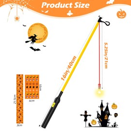 JSRHEEM 4 Electric Lantern Sticks 40 cm for St. Martin, Lantern Rod LED, Saint Martin Lantern Children Electric Rod for Lantern Parades (Red 4)