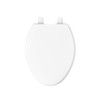 KOHLER K-4774-0 Brevia Elongated White Toilet Seat with Quick-Release Hinges