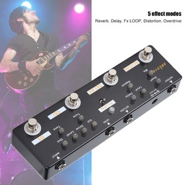 Guitar Multi Effect Pedal Overdrive Delay Reverb Distortion Fx Loop Guitar Pedal with Control Adjustment