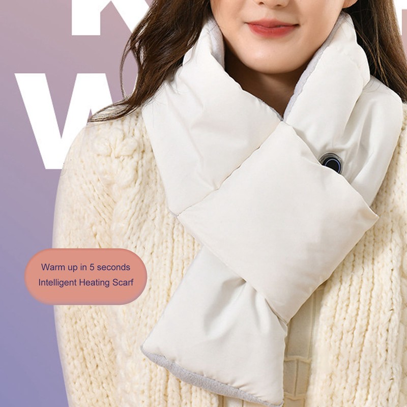 Electric Heating Scarf 3 Gears Indicator Light Skin Friendly Windproof