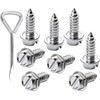 QiqaMole 8PCS License Plate Screws for Car, Rustproof Stainless Steel