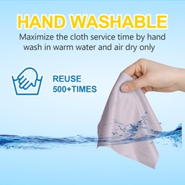 SmoTecQ SmoTecQ 6-Pack Premium Microfiber Eyeglass Cleaning Cloths, Safe Cleans Sunglasses, Goggles, Camera Lens and Screens Without Scratches