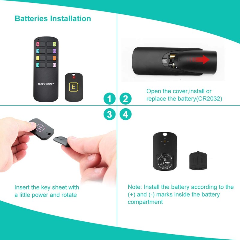 Key Finder,8 in 1Wireless Key Tracker Remote Control RF Item