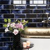 Livelynine Navy Blue Peel and Stick Backsplash Subway Tile Stick