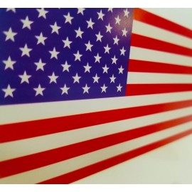 Decals by Haley 2 Reverse American USA Flag Vinyl Decal Bumper Sticker Car Truck Window backward