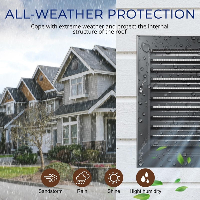 18" x 18" Aluminum Gable Vent for Houses, Metal Shed