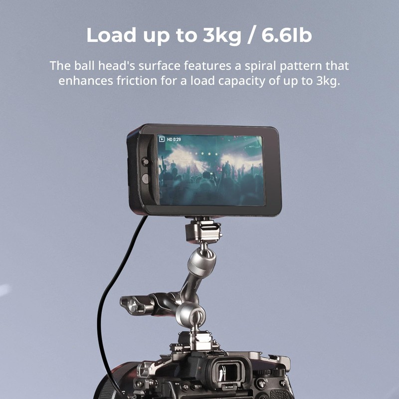 SMALLRIG 11" Rosette Magic Arm, HawkLock H21 Quick Release Structure,