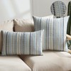 Boho Throw Pillow Covers 18x18 Inch Set of 2 Striped