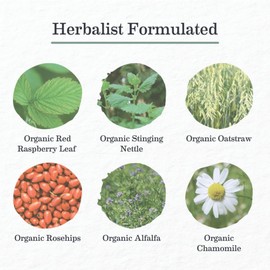 Earth Mama Organic Third Trimester Tea Bags | 100% USDA Organic Herbal Tea for Late Pregnancy Comfort + Childbirth Preparation, 16 Teabags Per Box (2-Pack)