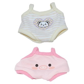 niannyyhouse 10cm 20cm Plush Doll Clothes Vest Jumpsuit Climbing Suit Soft Stuffed Plush Toy Dress Up (a2, 20cm)