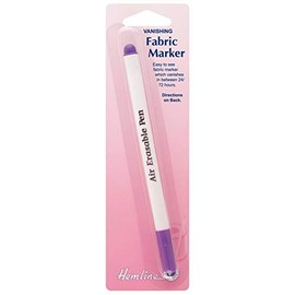 Hemline Hangsell Vanishing Felt Tip Fabric Marker, Purple