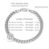 CaptainSteeL Cuban Bracelet for Men and Women, 7/7.5/8/9inch Stainless Steel