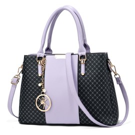 Purse and Handbags for Women, 3 Zip Compartments Tote Bag Designer Shoulder Purse Top Handle Satchel Bags