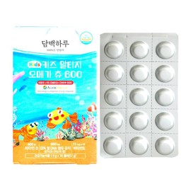 A simple day Simple Haru Kids Altige Omega Chew 600, 30 Gummies, 6 / 담백하루 키즈 알티지 오메가 츄 600 30구미 6개