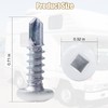 8 x 5/8" RV Square Head Screws White Self Tapping