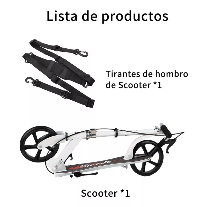 Show Me Patinete Adulto Con Freno De Mano Regulable Plegable