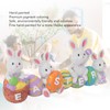 Easter Rabbit Decoration Multipurpose Vivid Cute Hand Painted Resin Rabbit