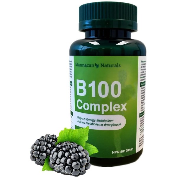 B100 Complex Vitamin Supplement, 8 B-Vitamins