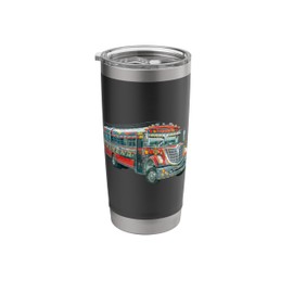 Chicken Bus Guatemala Chapin Quetzal Antigua Tikal Maya 502 Stainless Steel Insulated Tumbler