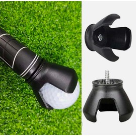 AMXJB Premium Golf Ball Retriever Golf Ball Grabber For Putters Pick Up Tool Putter Attachment Golf Ball Grabber Golf Ball Claw Black Golf Accessories Back Relief Golf Club Pick Up Claw