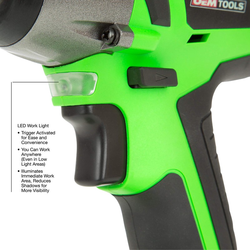 OEMTOOLS 24661 20V MAX Li-Ion 3/8 In. Drive Cordless Impact