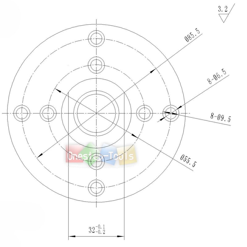 Steel Face Plate 1"-8 Threaded for Wood Lathe Turning (4")