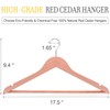 TOPIA HANGER American Red Cedar Wooden Hangers 18 Pack, Clothes