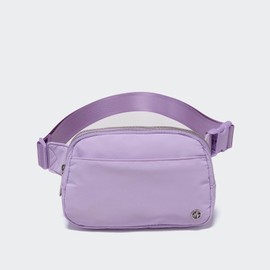Pander Everywhere Belt Bag for Women, 5 Zipper Pockets Nylon Crossbody Fanny Pack Purse (Lilac Purple).