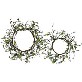 Great Finds B326 AM Bead Wreaths, Aqua Marine, S/2