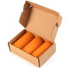 KONNI Beeswax Orange Pillar Candles Set of 3, 2"x 4"