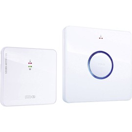 m-e modern-electronics Bell 331 41094 Funkklingel Komplett-Set klangaktiv, Weiß