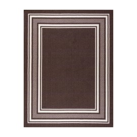 LuuL Home Modern Bordered Non Slip Indoor Rugs for Living Room 3x5 Area Rugs for Kitchen, Rug for Bedroom, and Hallway, Stain Resistant Easy Cleaning Non Shedding Brown 3 x 5