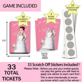 Bridal Shower Games - Scratch Off Bridal Shower Game.Funny Bachelorette Party Games - Who Has The Bride - 33 Sheets Pink
