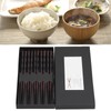 5Pairs Chopsticks Simple Reusable Wooden Pointed Chopsticks Natural Environmentally Friendly